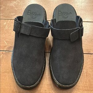 Dr. Martens Carlson Suede Buckle Strap Clogs